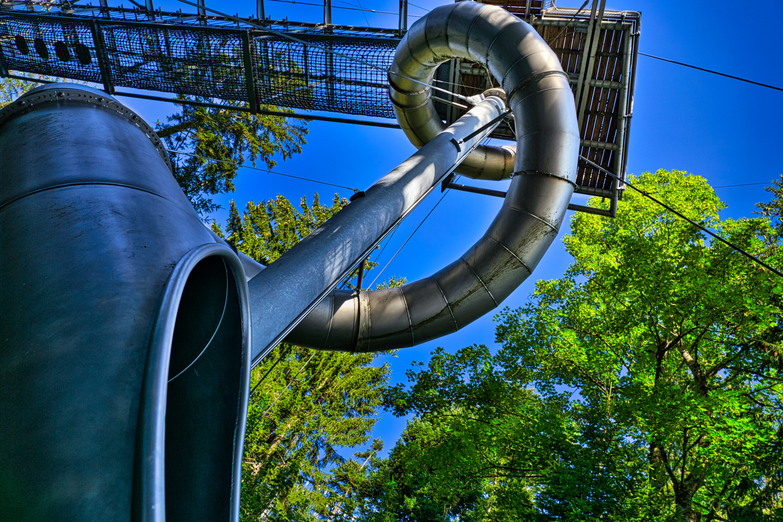 Photo of the tube slide, taken from below