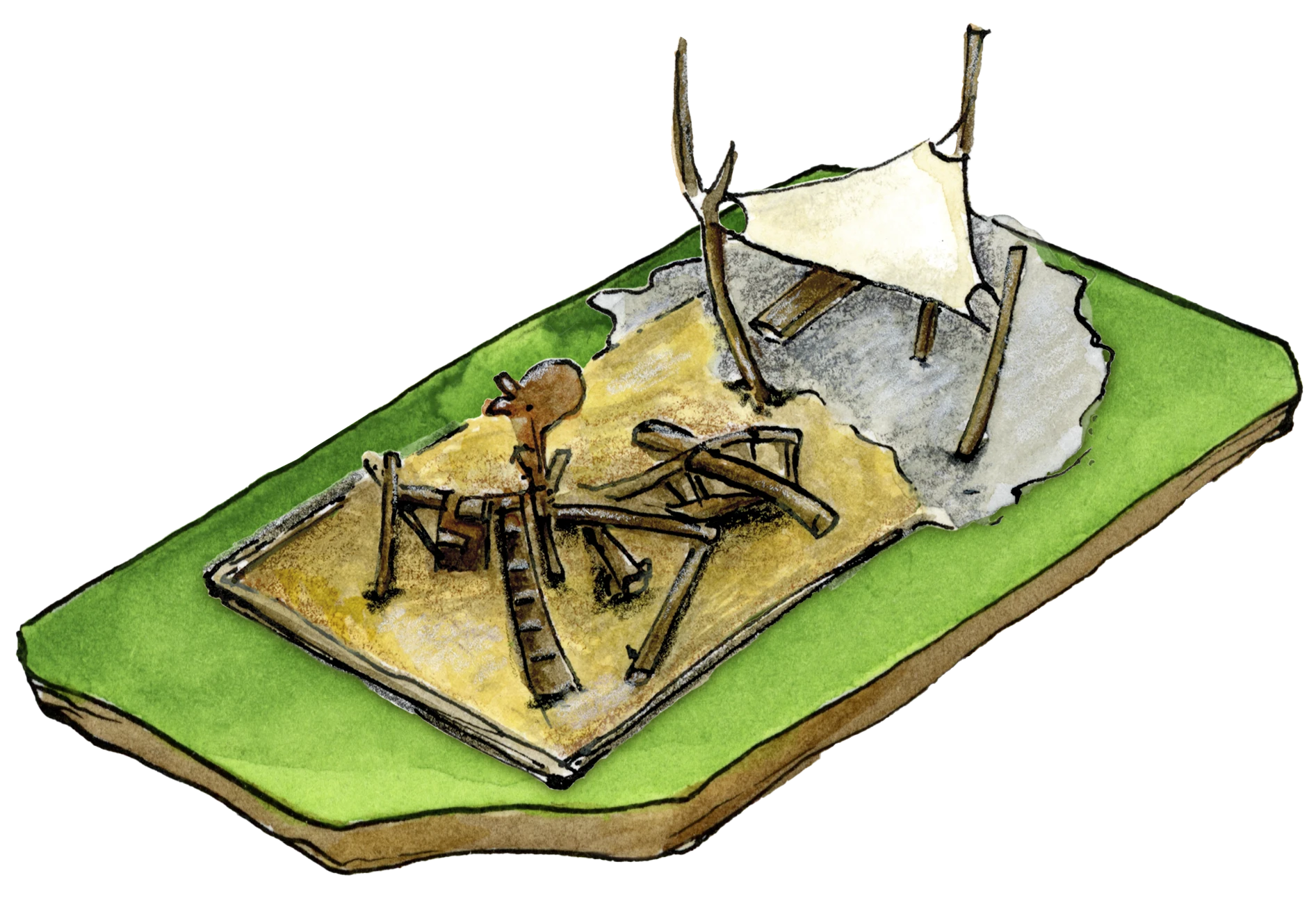 Großer Spielplatz: Pferderast